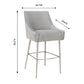 Beatrix Pleated Performance Velvet Stool