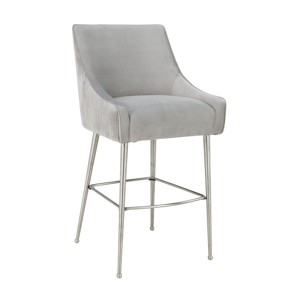 Beatrix Pleated Performance Velvet Stool