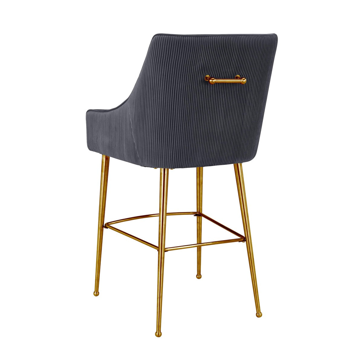 Beatrix Pleated Performance Velvet Stool