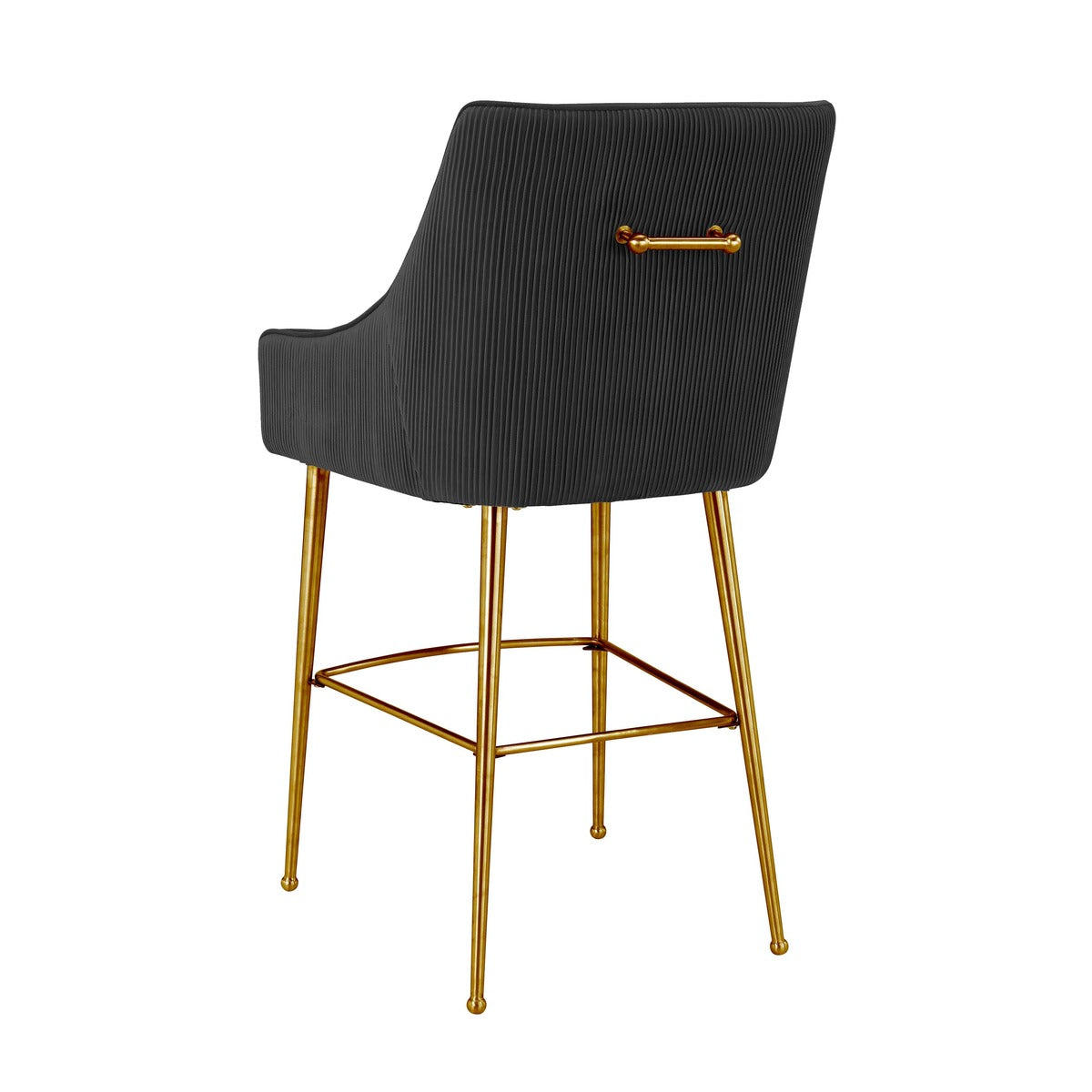 Beatrix Pleated Performance Velvet Stool