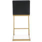 Parma Performance Vegan Leather and Gold Stainless Steel Counter Stool - Set of 2